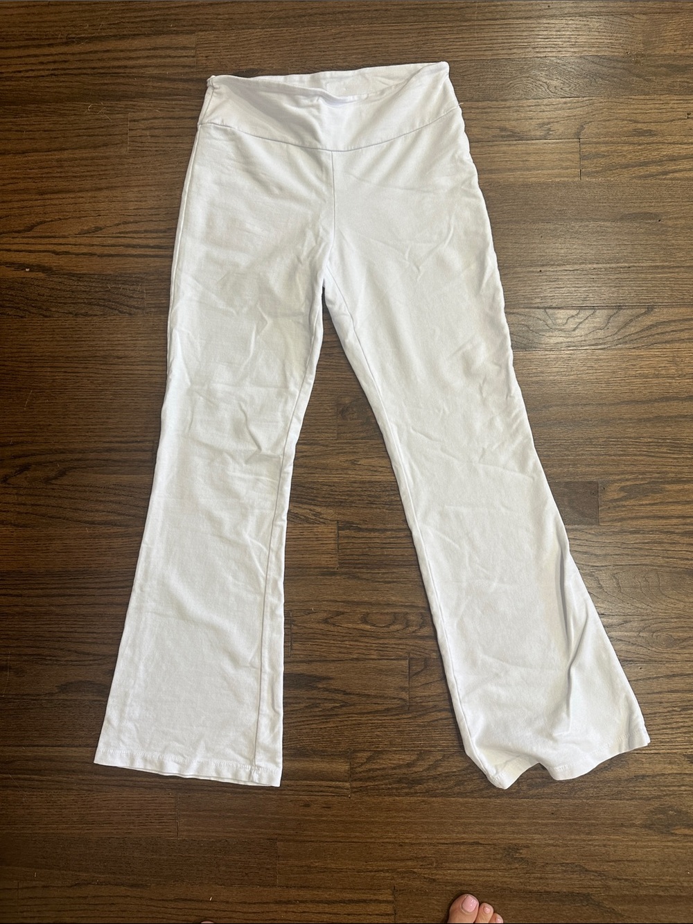White Flare Yoga Pants